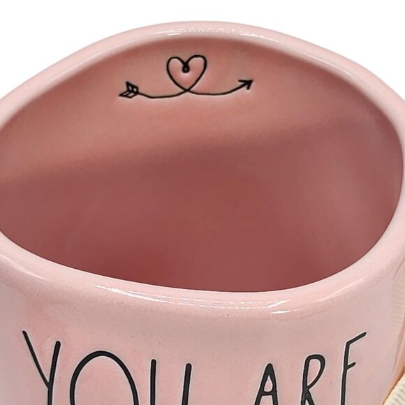 Rae Dunn Embossed Pink Ceramic Coffee Mug You Are My‎ Happy Place 16oz - Picture 7 of 8
